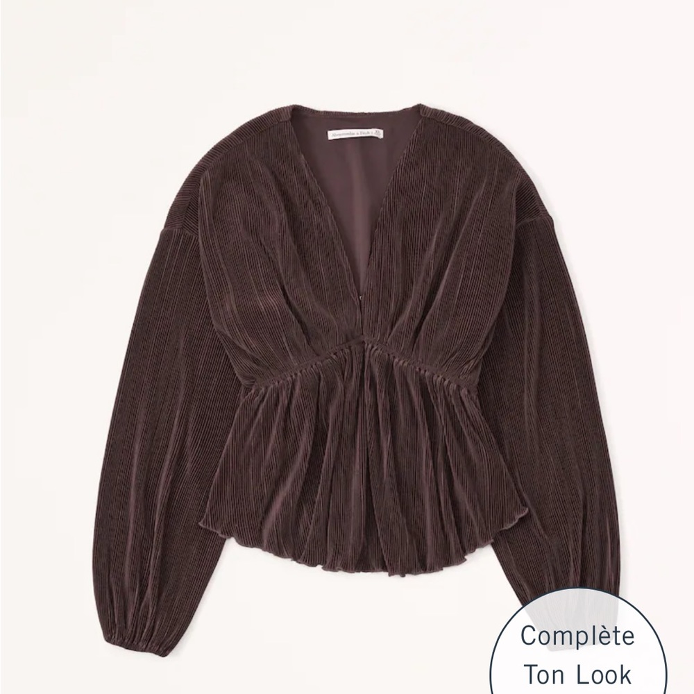 Long Sleeve Satin Top NWOT